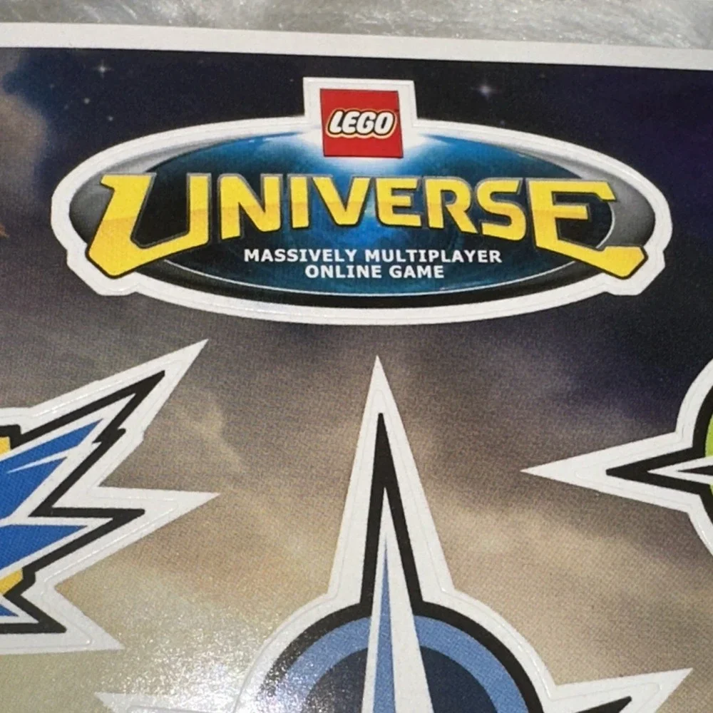 LEGO Universe MMO Promotional Sticker Sheets 2010 Set of 2 Rare Collectible